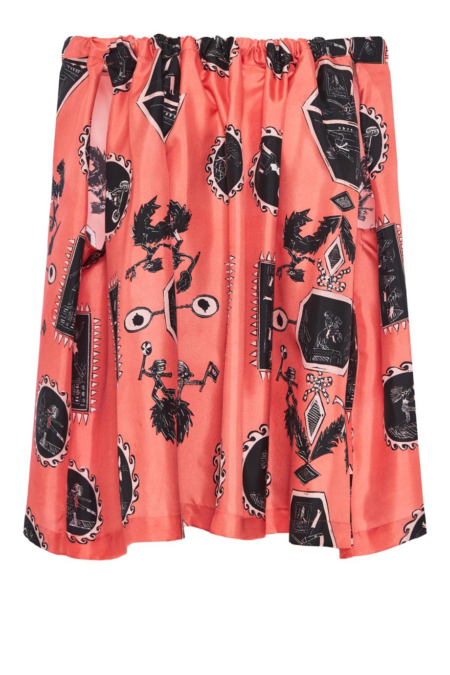 Brigitte printed silk sleeveless top
