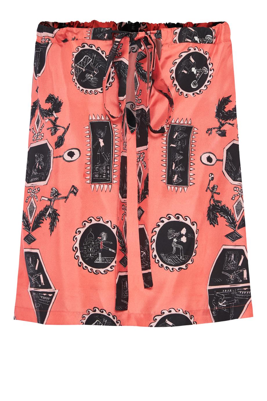 Brigitte printed silk sleeveless top