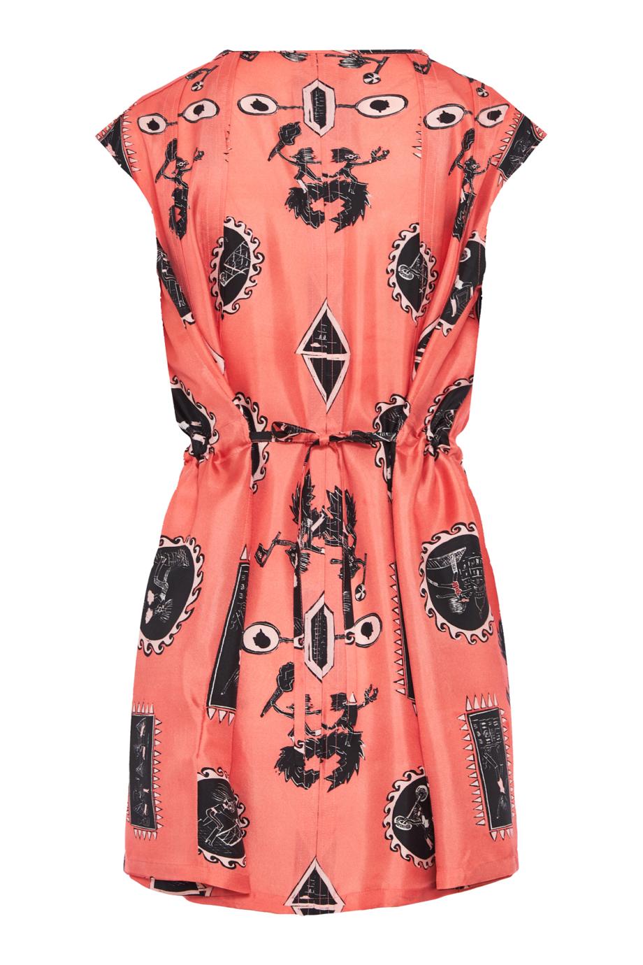 Iris printed silk mini dress