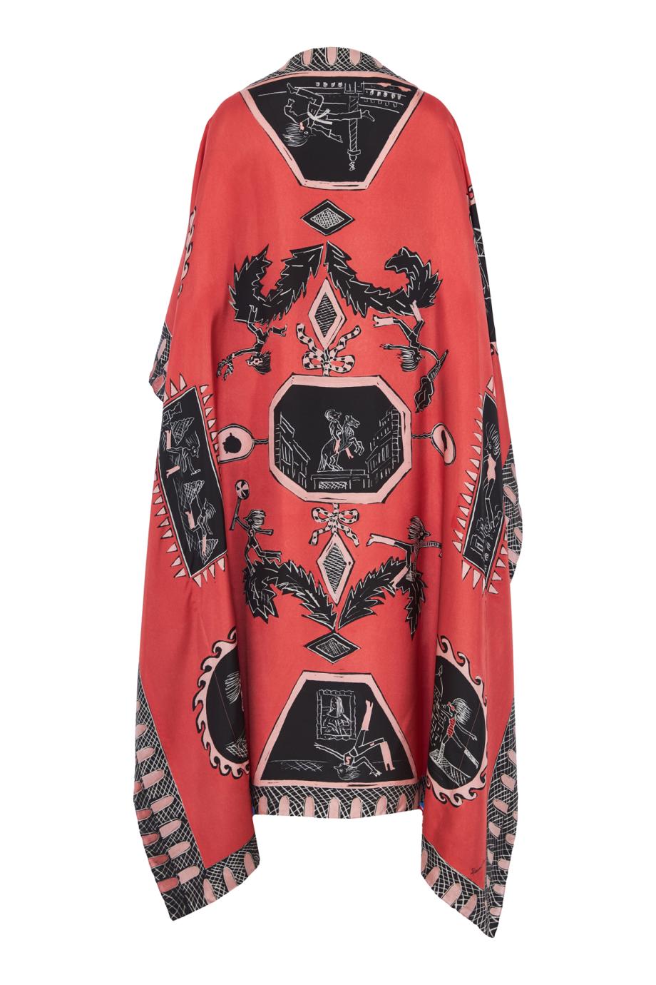 Olympic printed silk shawl