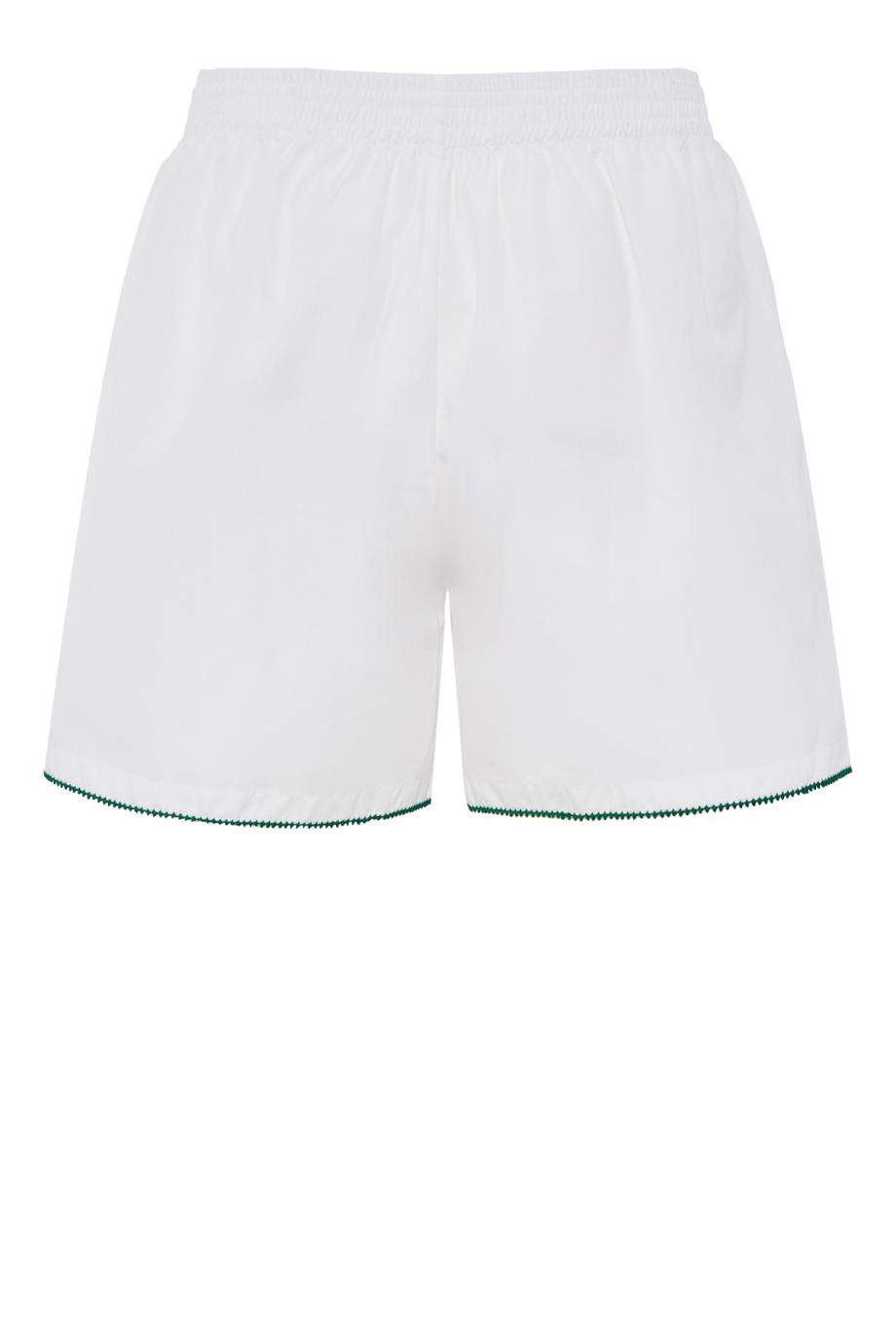 Embroidered cotton shorts
