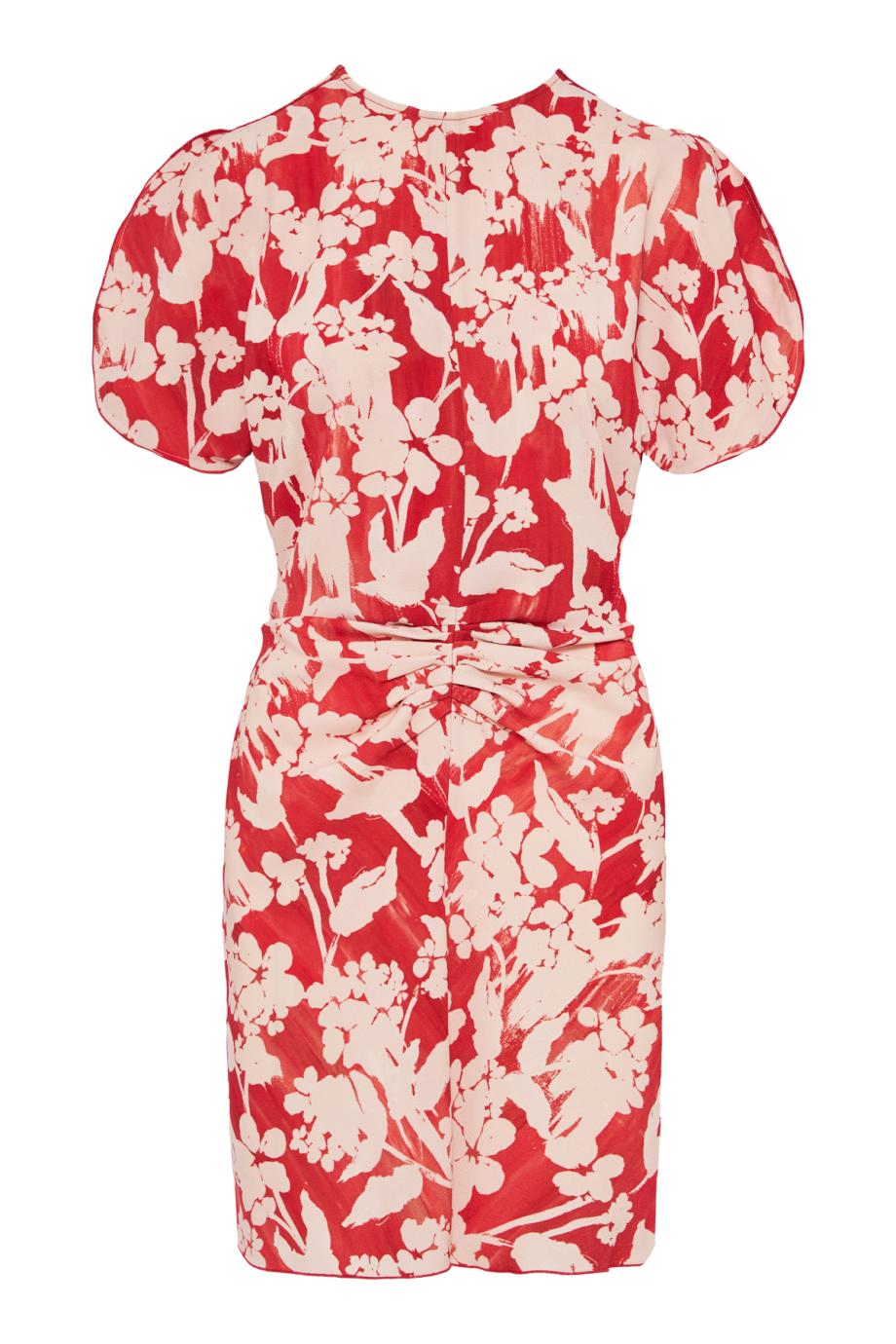 Gathered Waist printed mini dress