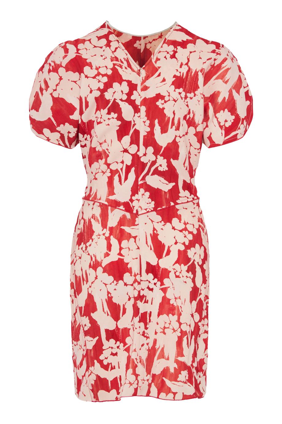 Gathered Waist printed mini dress