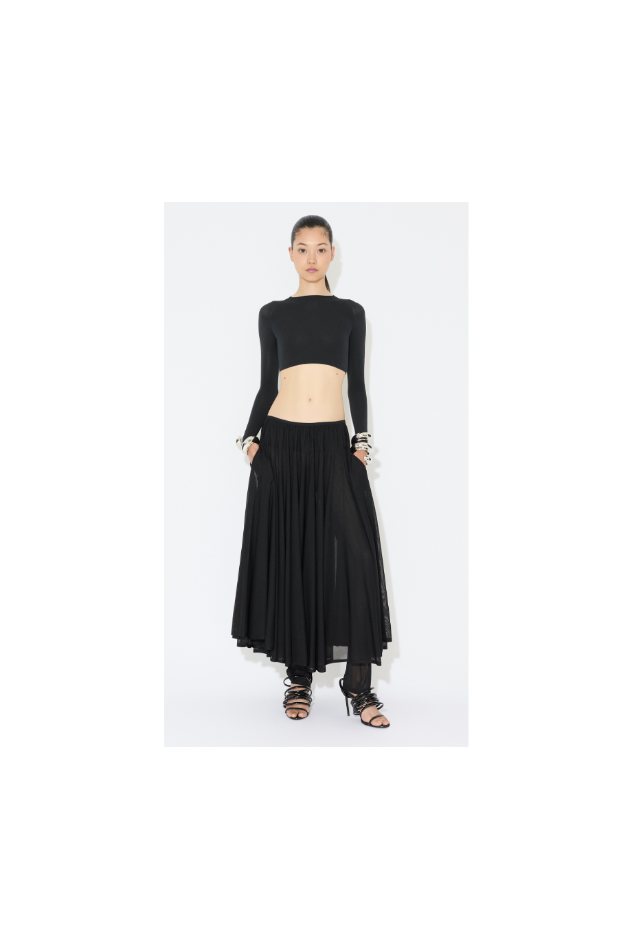 Second skin knitted cropped top 