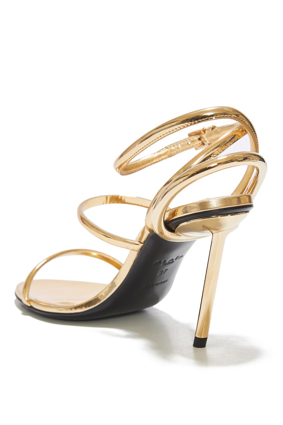 Laminated 90 metallic leather sandals 