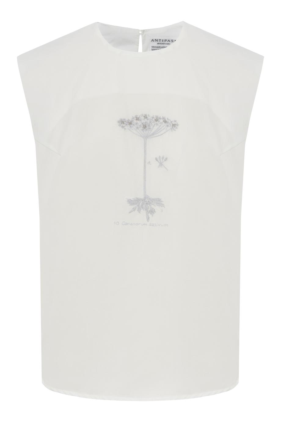 TOP SLVLESS HAND EMBROIDERED