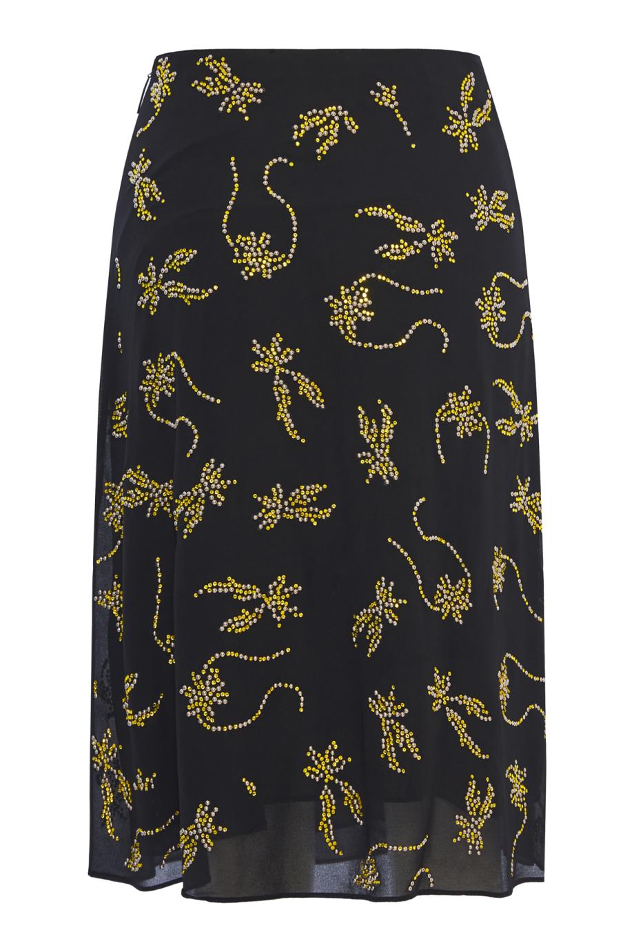 Dafne embellished crepe midi skirt