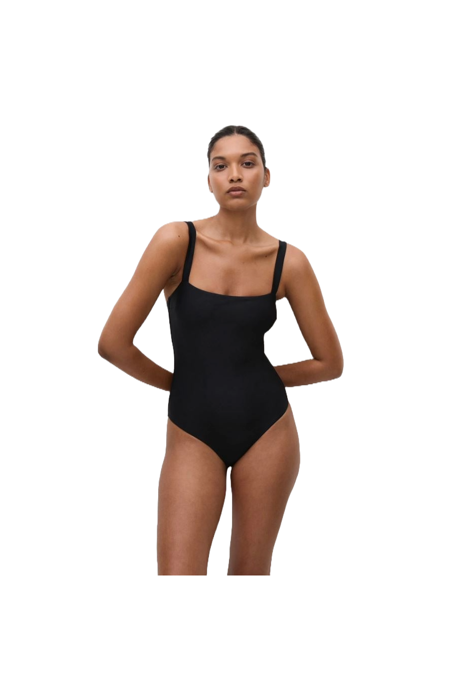 Square-neck swimsuit