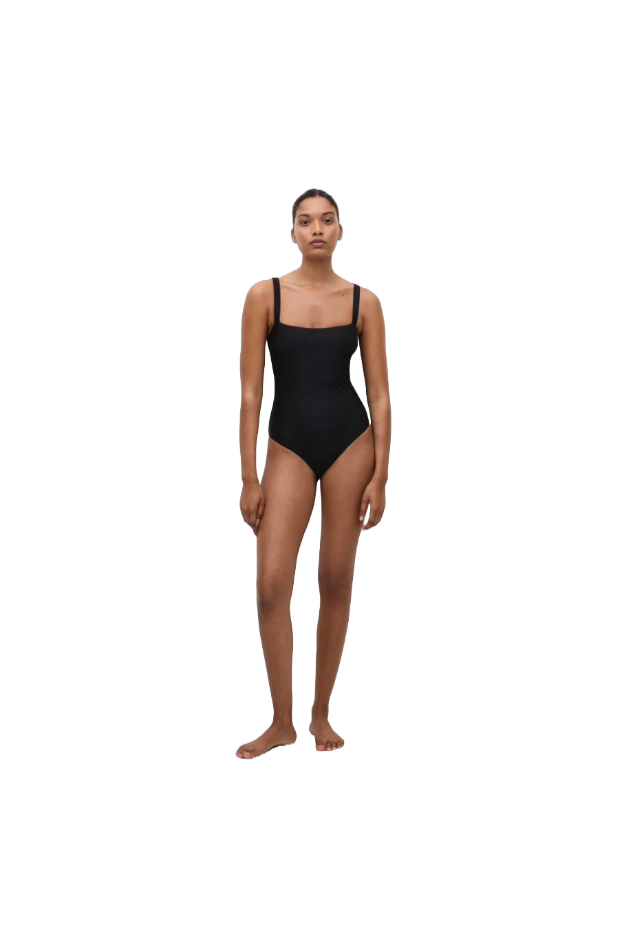 Square-neck swimsuit