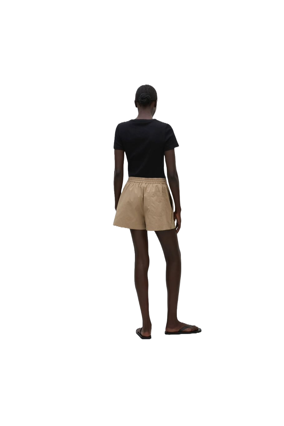 Relaxed cotton-poplin shorts