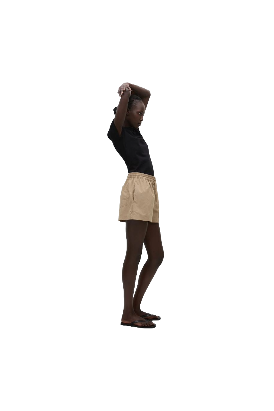 Relaxed cotton-poplin shorts