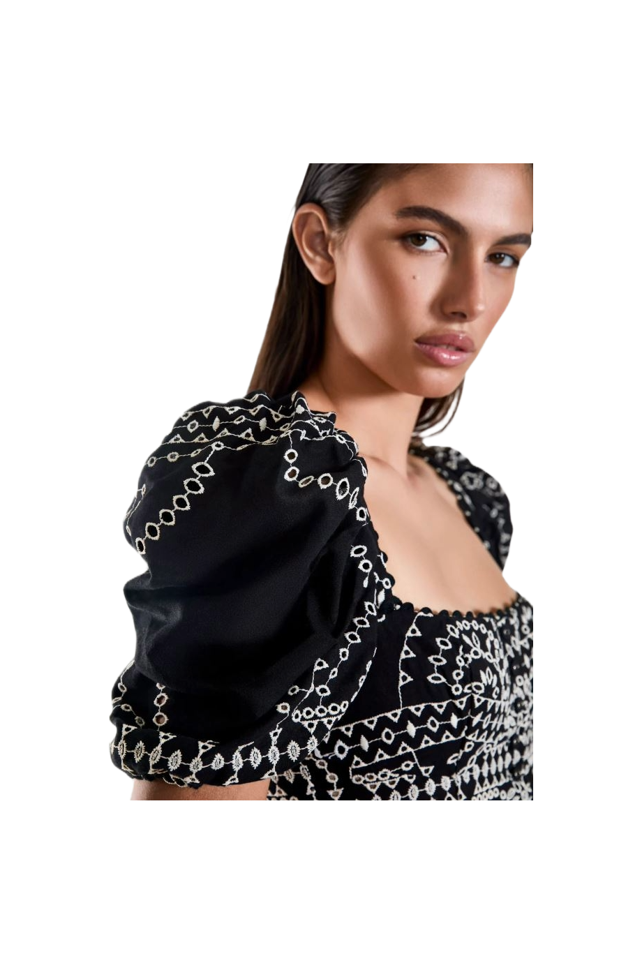 Alisa embroidered cotton and linen mini dress