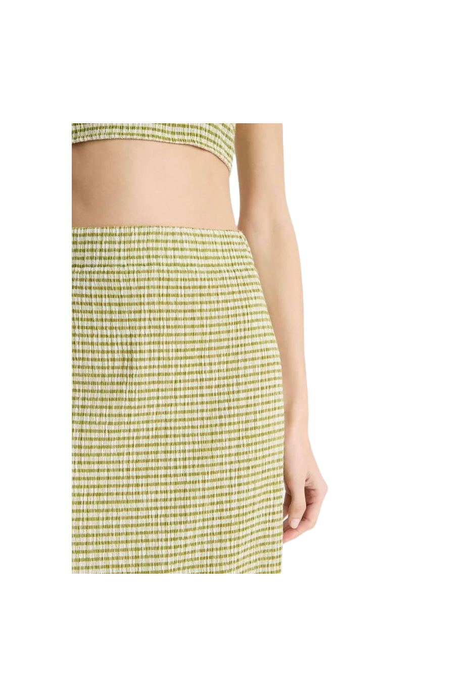 Checked midi skirt