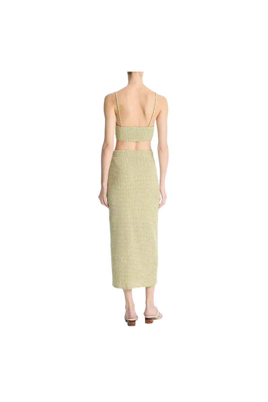 Checked midi skirt