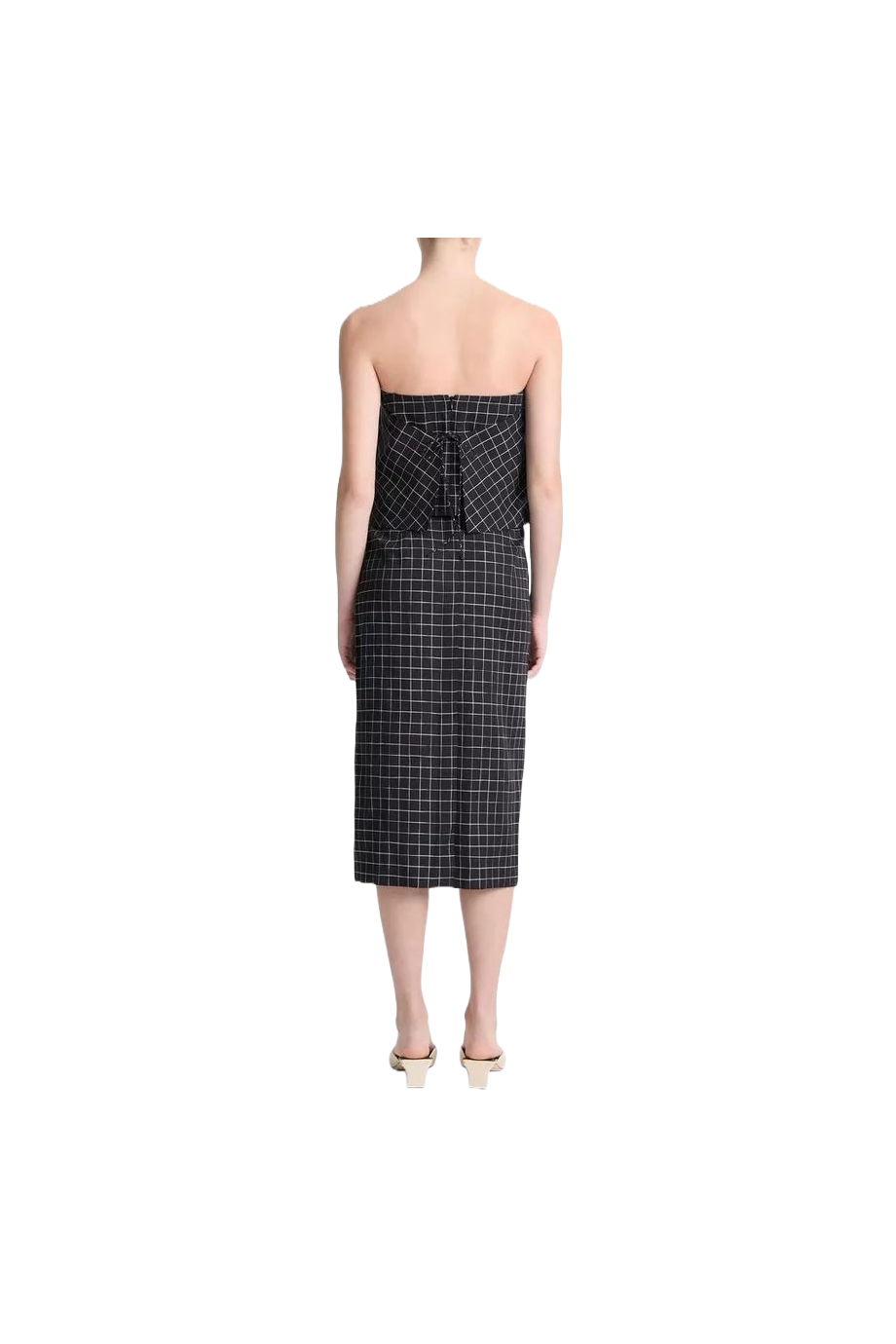 Plaid midi skirt 