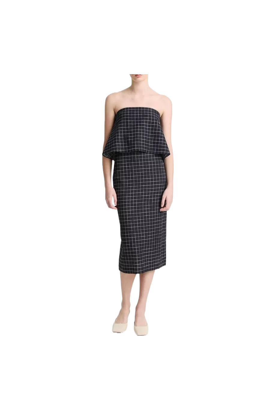 Plaid midi skirt 