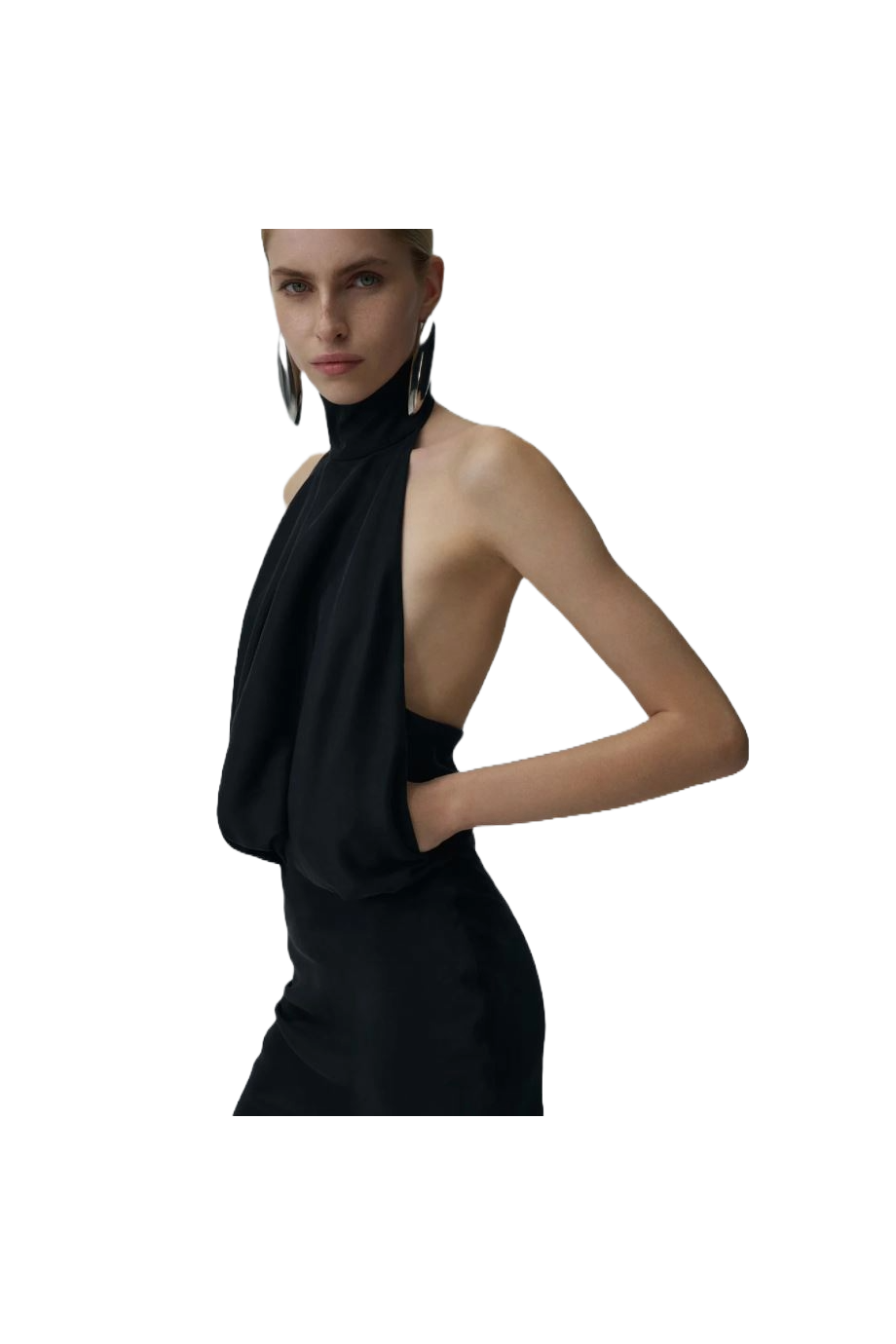 Balloon matte-silk top