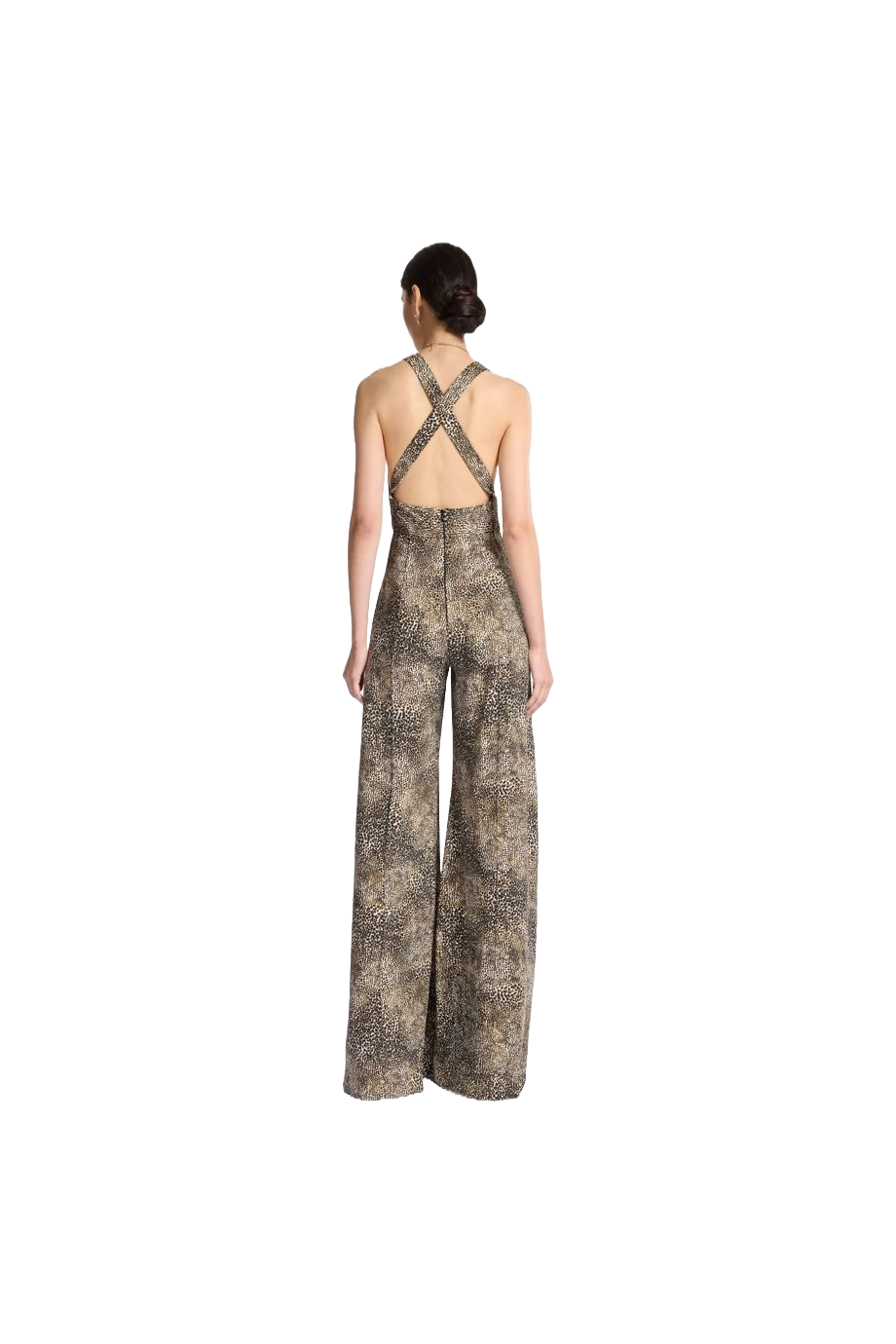 Printed cady jumpsuit