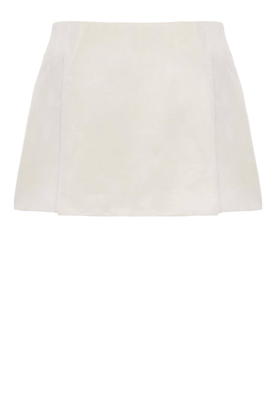 Washed crepe shorts