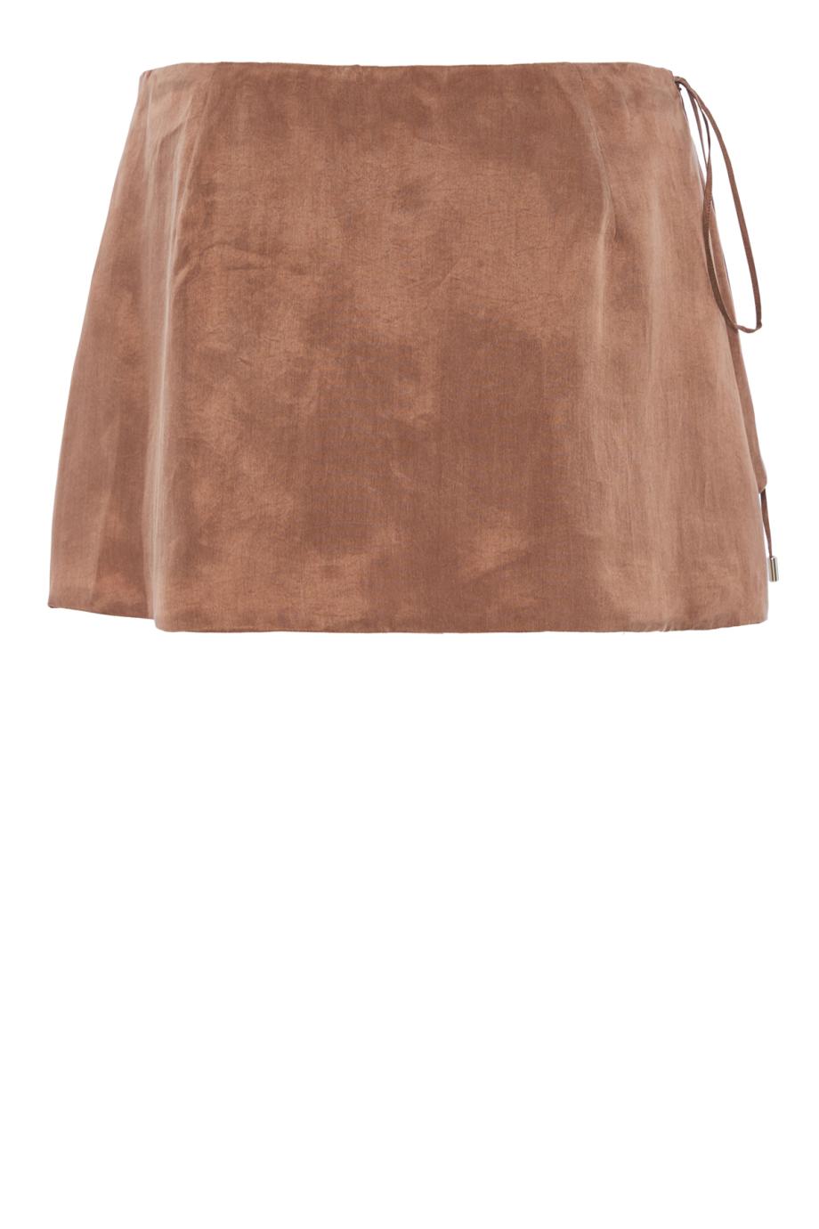 Washed crepe shorts