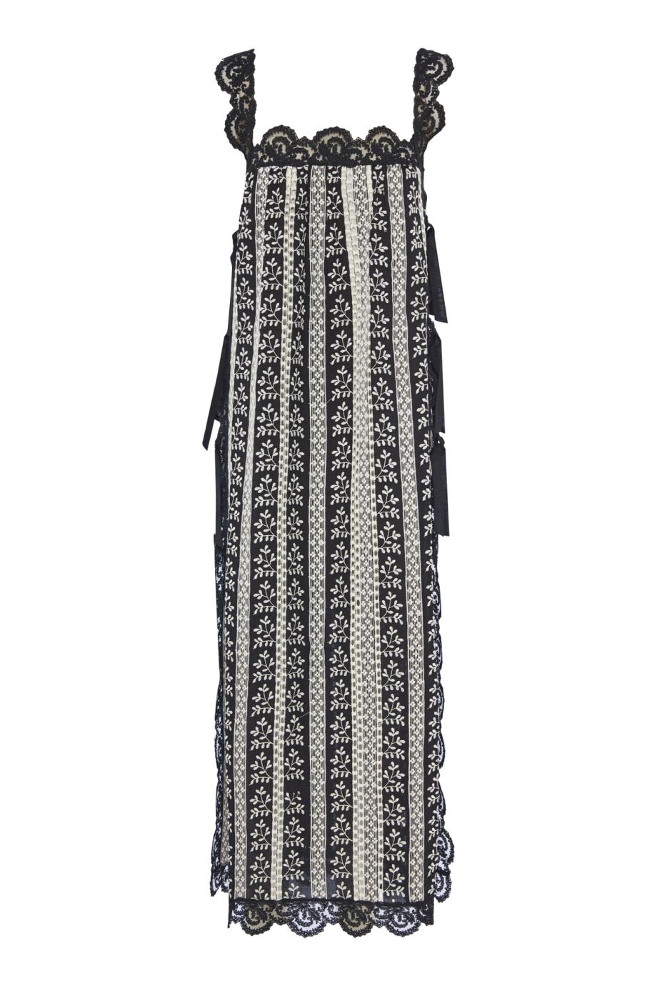 Fiocchini embroidered cotton midi dress