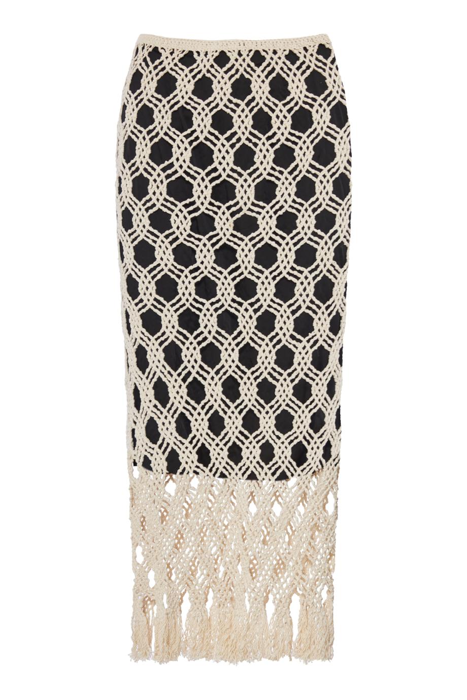 Sparrow macrame midi skirt