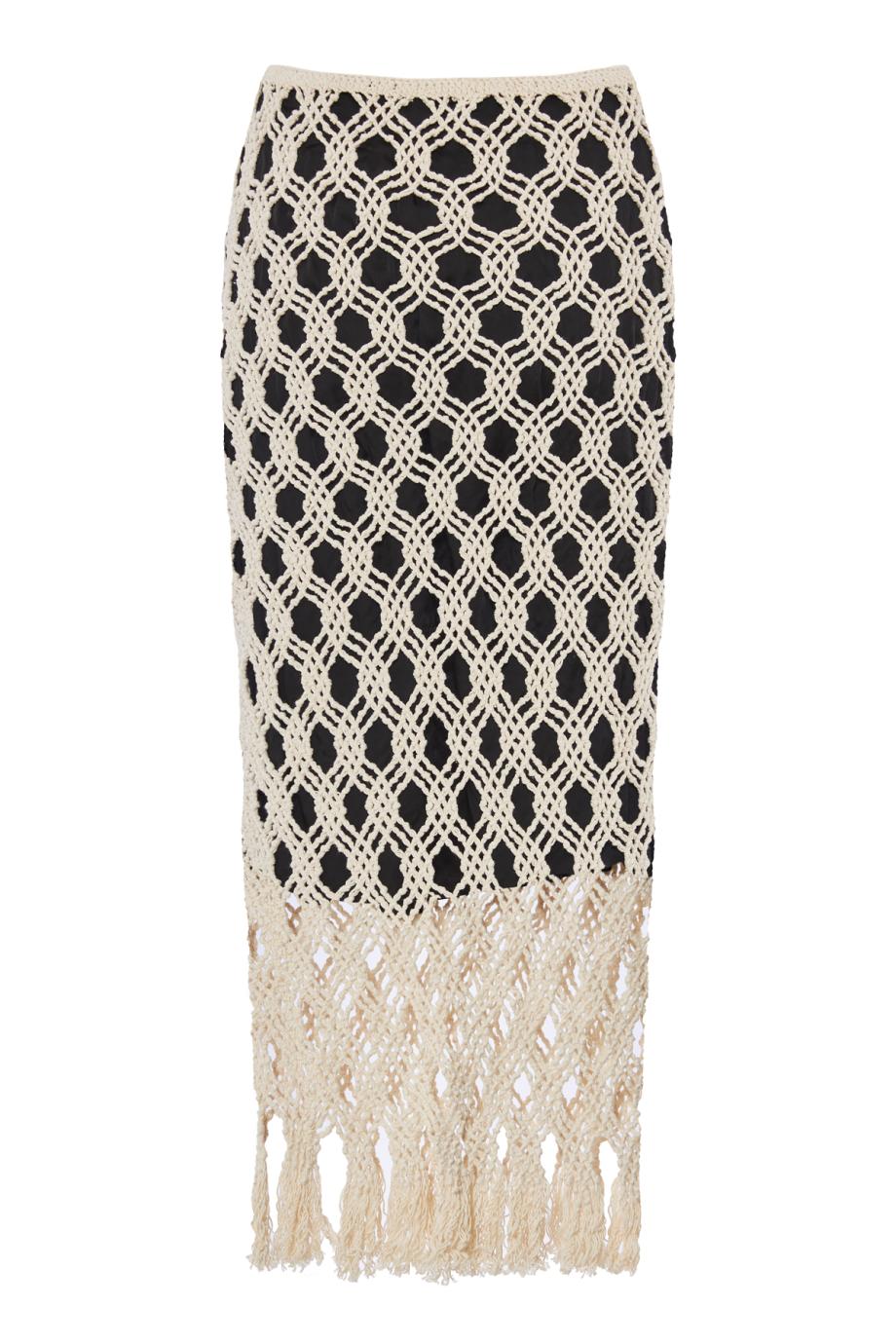 Sparrow macrame midi skirt