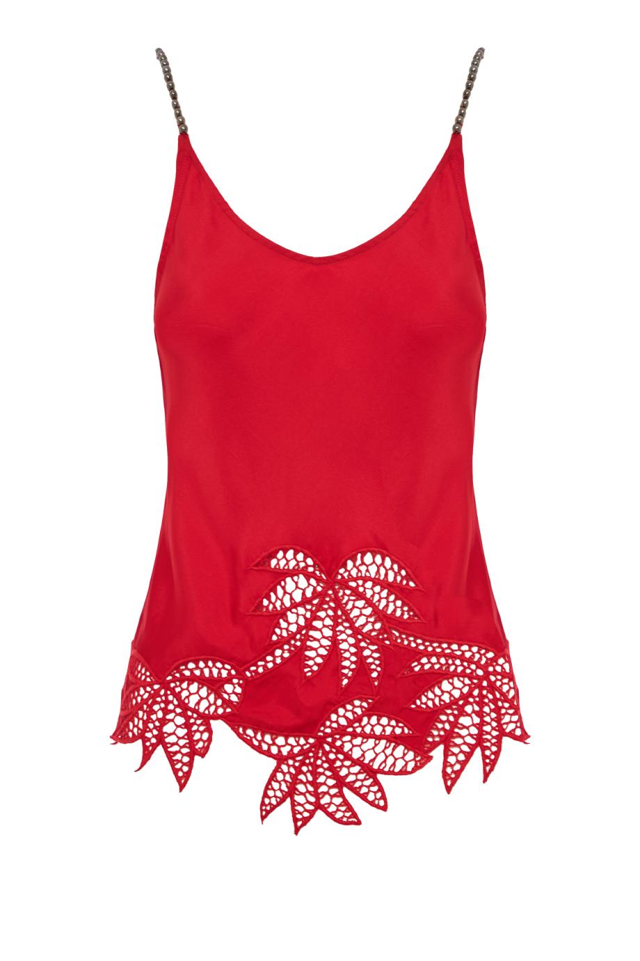 Bennett embroidered silk camisole