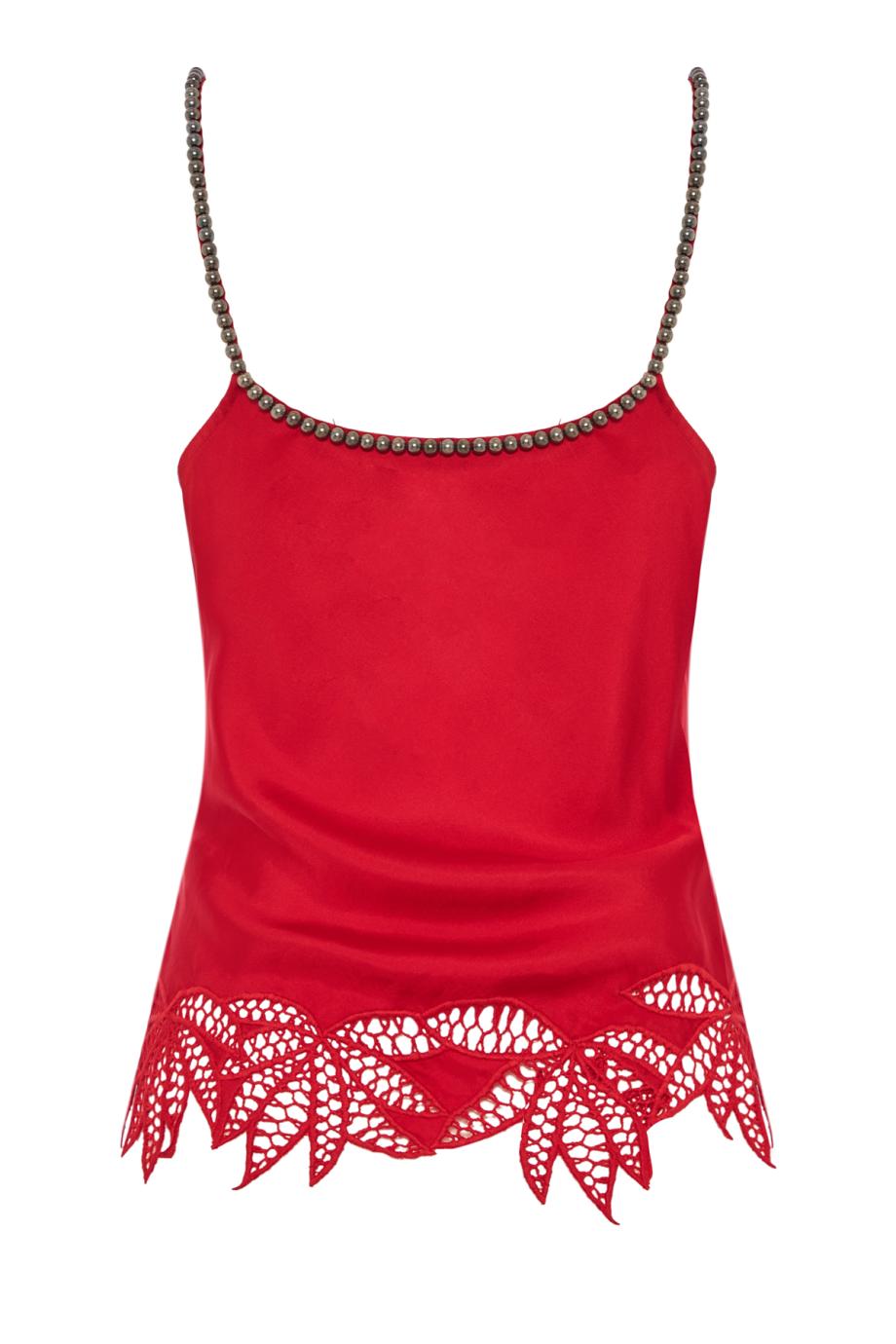 Bennett embroidered silk camisole