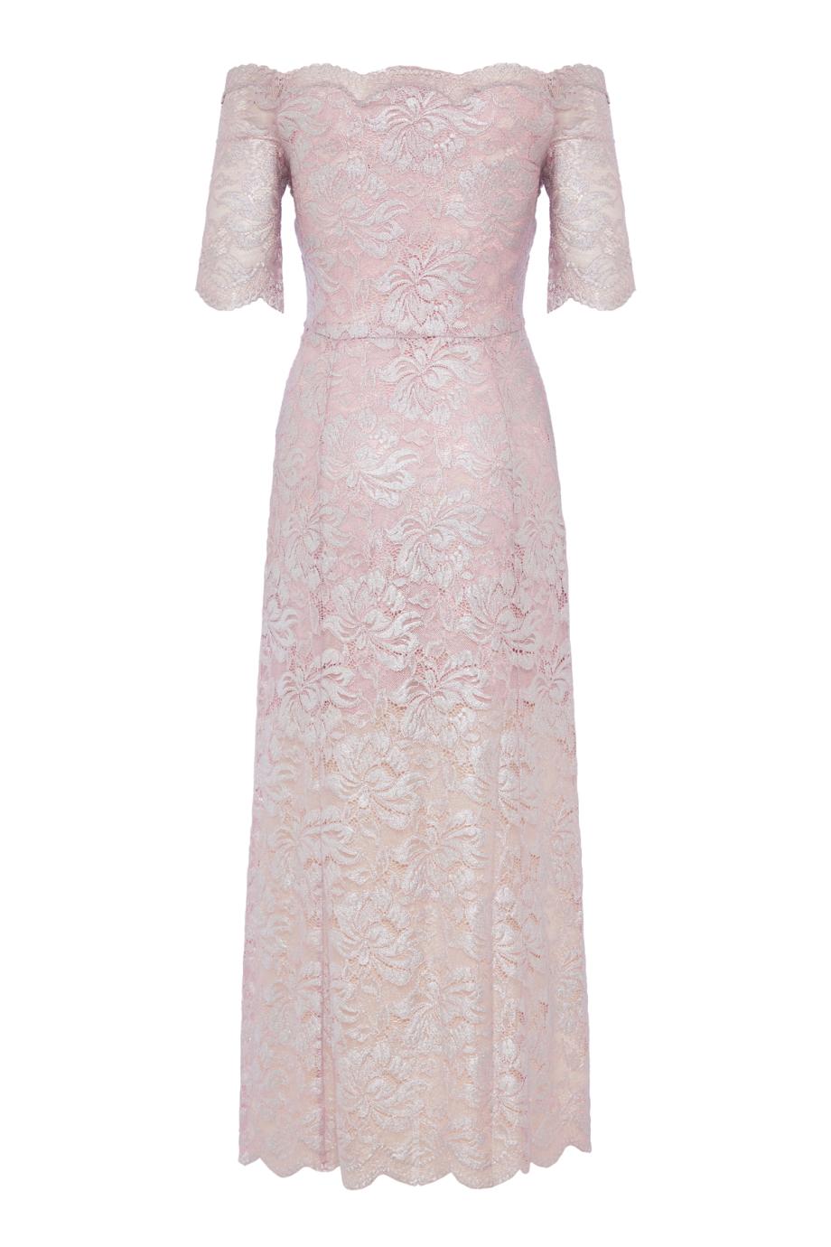 Metallic lace mini dress