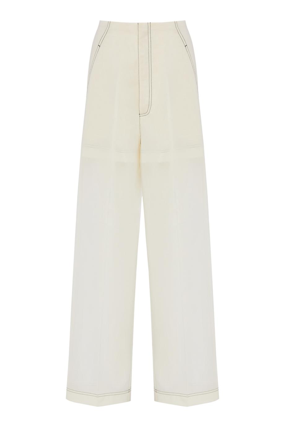 High-rise cotton jeans