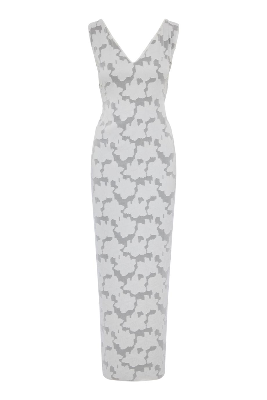 Happy printed satin maxi dress