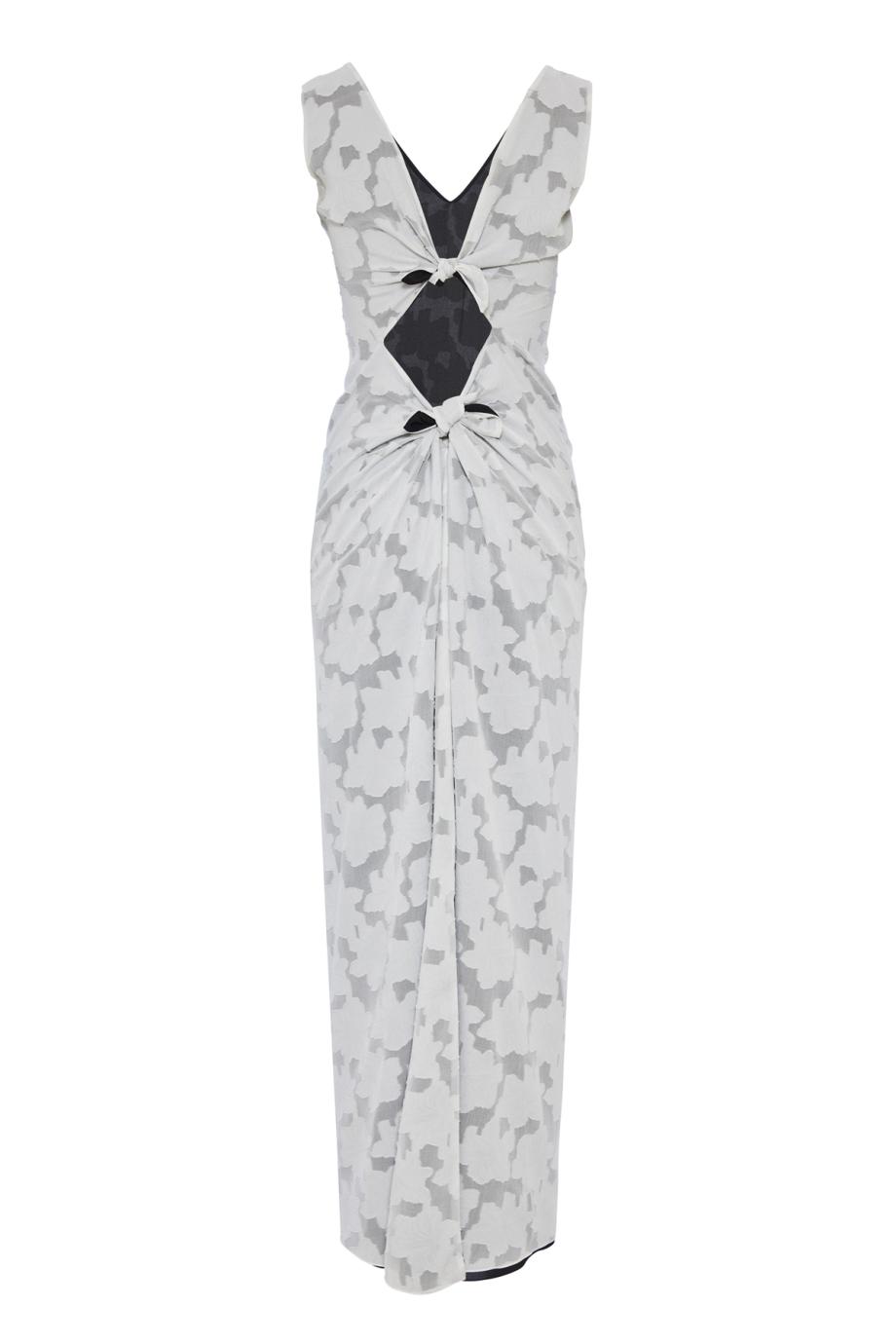 Happy printed satin maxi dress