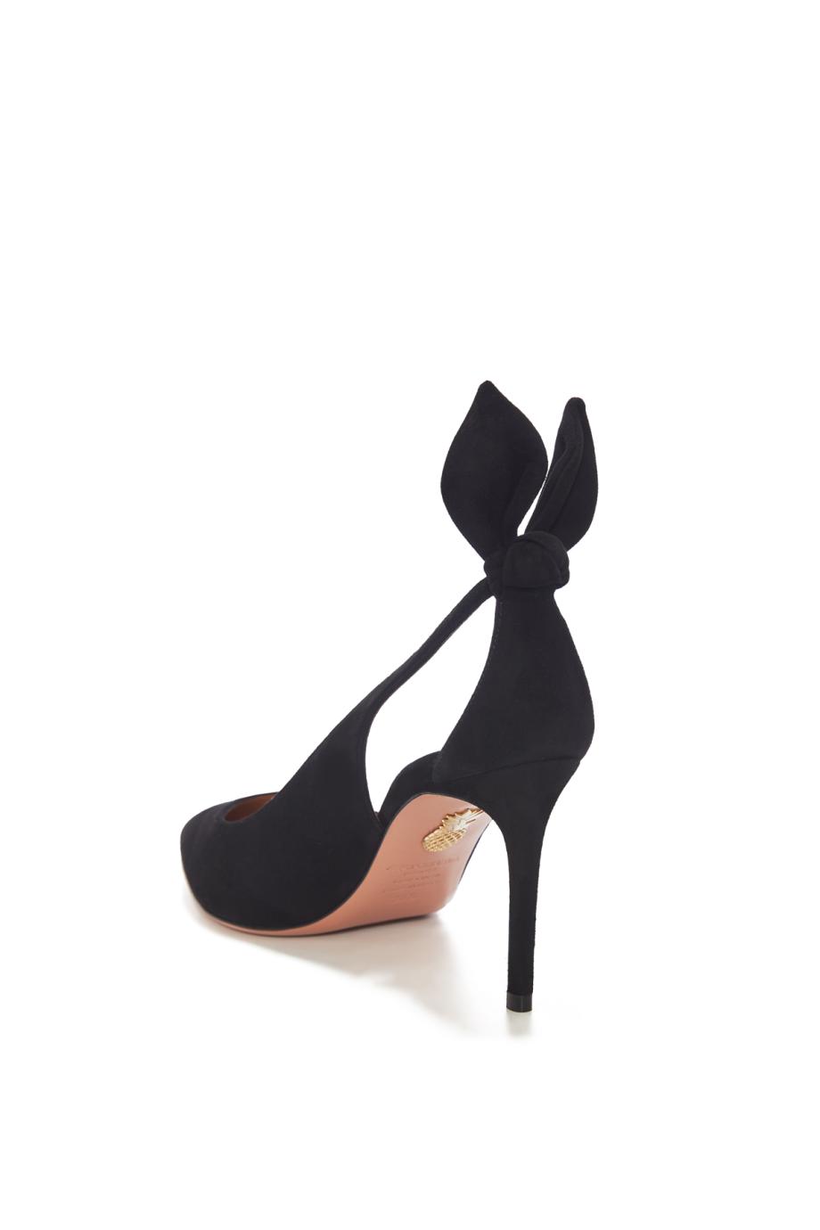 Bow Tie 85 suede pumps