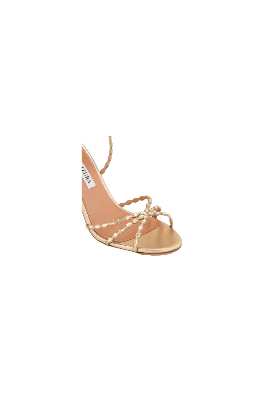 Love Struck 85 embellished metallic leather sandals
