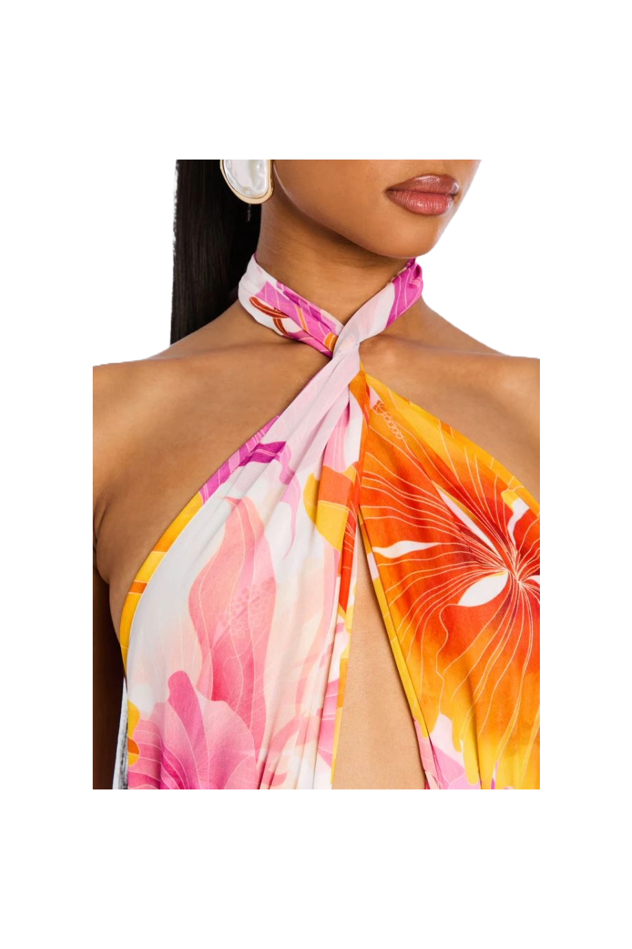 Ina printed chiffon maxi dress 