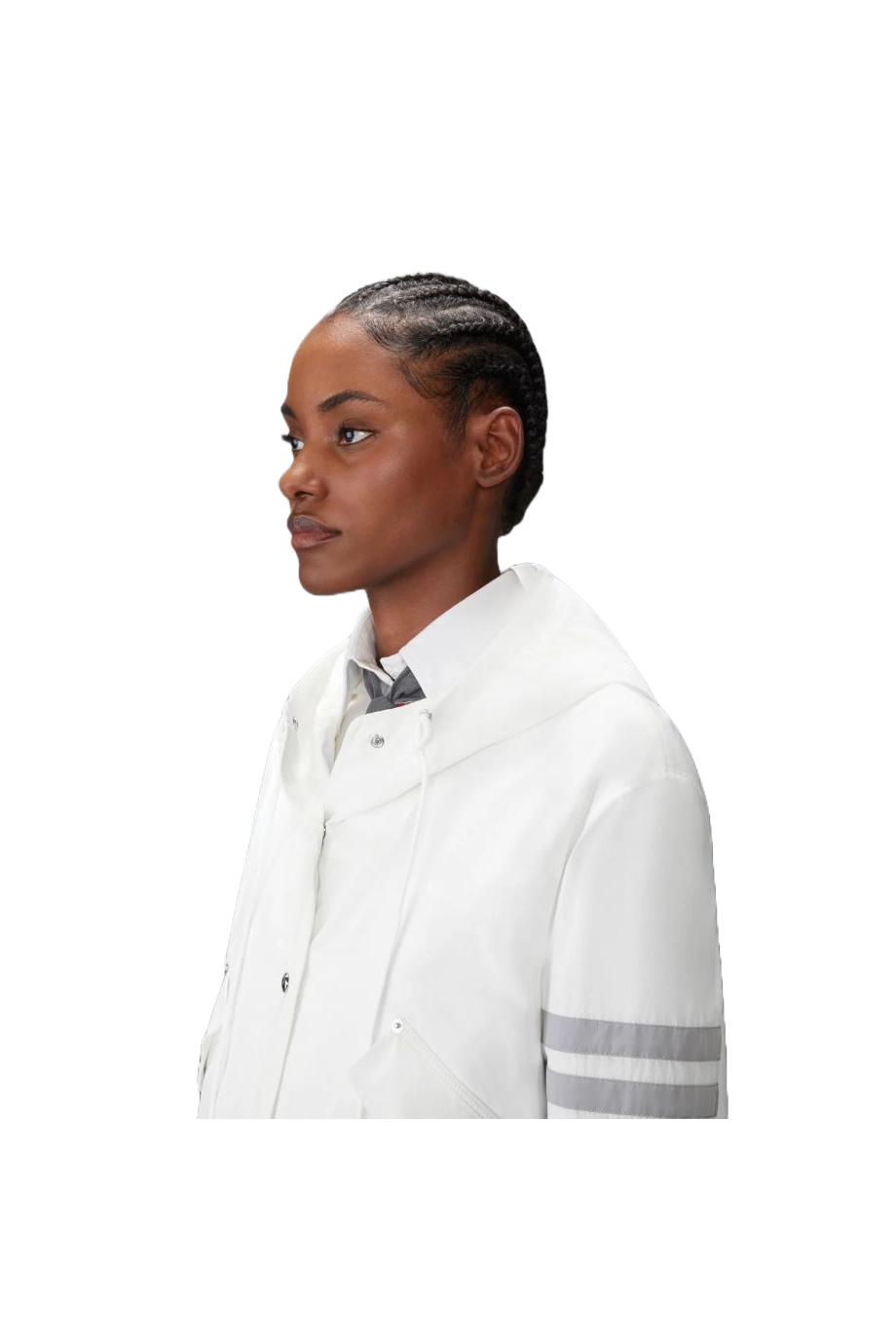 Hooded cropped anorak jacket