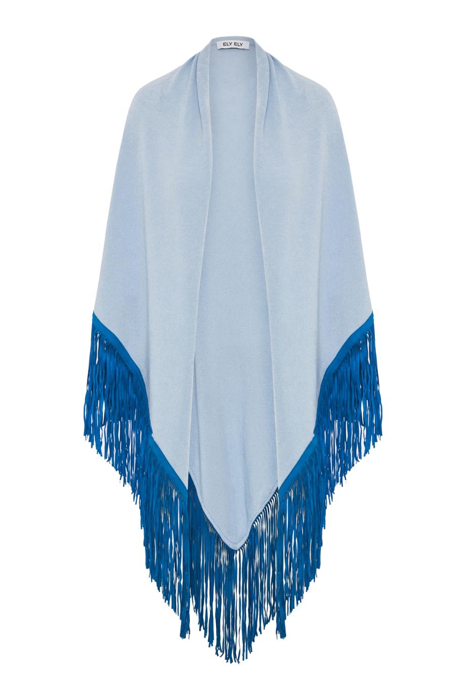 Compte suede-fringed cashmere shawl 