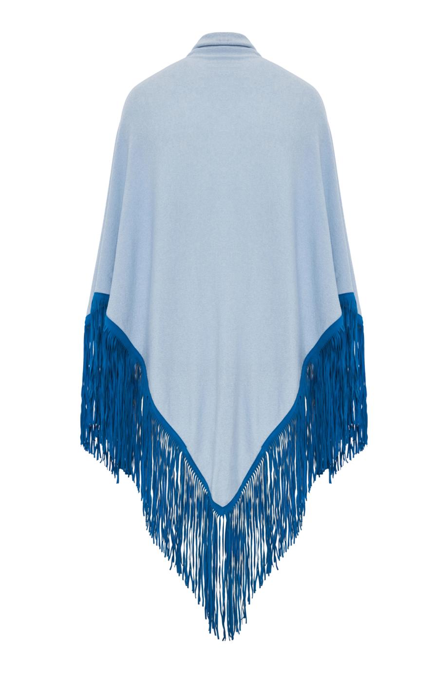 Compte suede-fringed cashmere shawl 