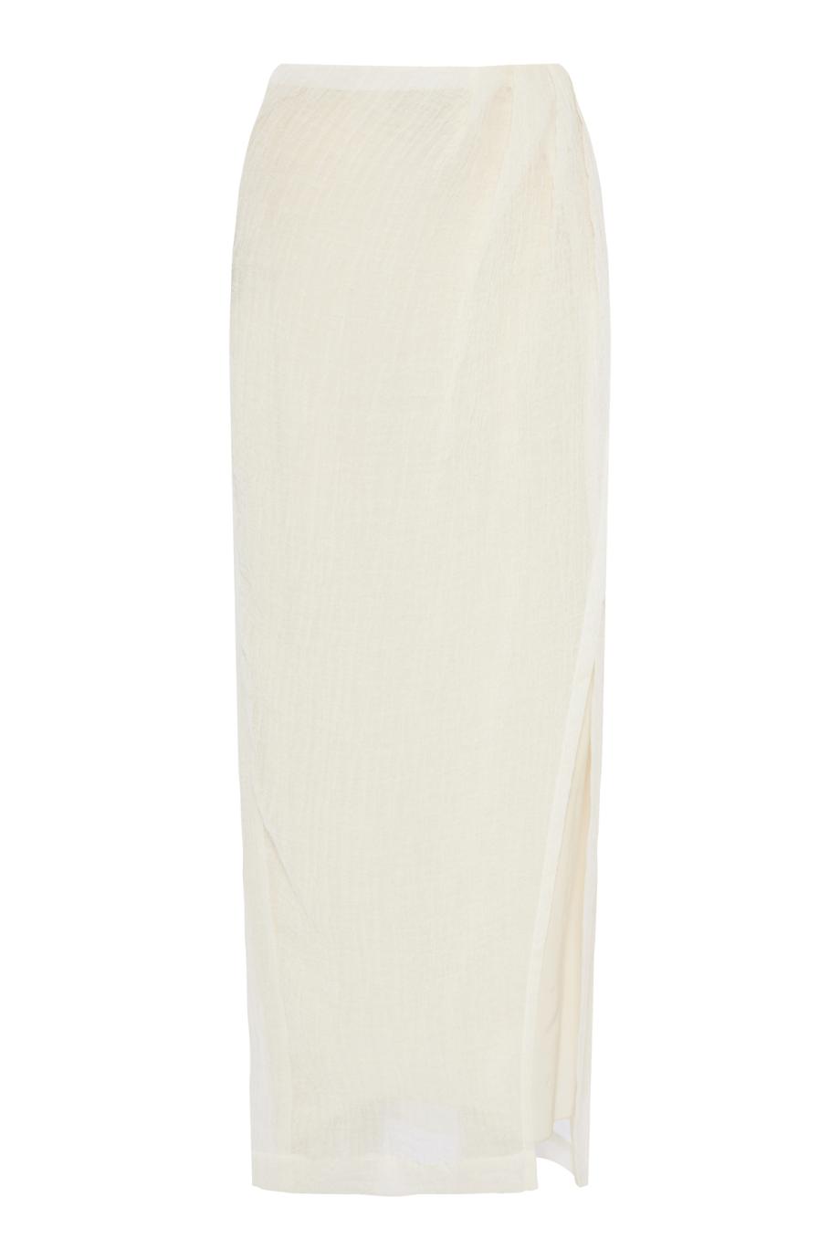 Linen-blend gauze sarong