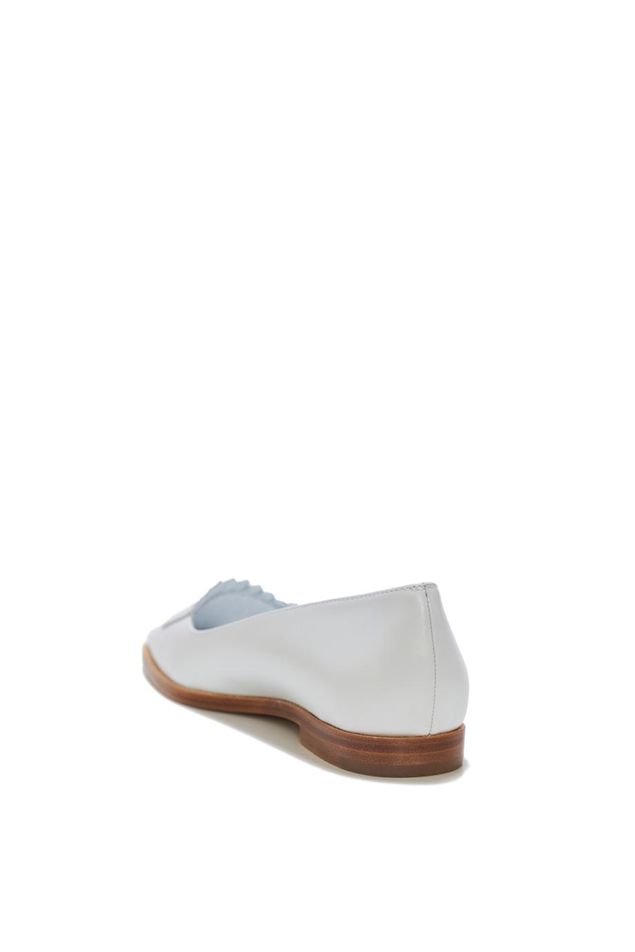 Pausania fringed leather flats 10mm
