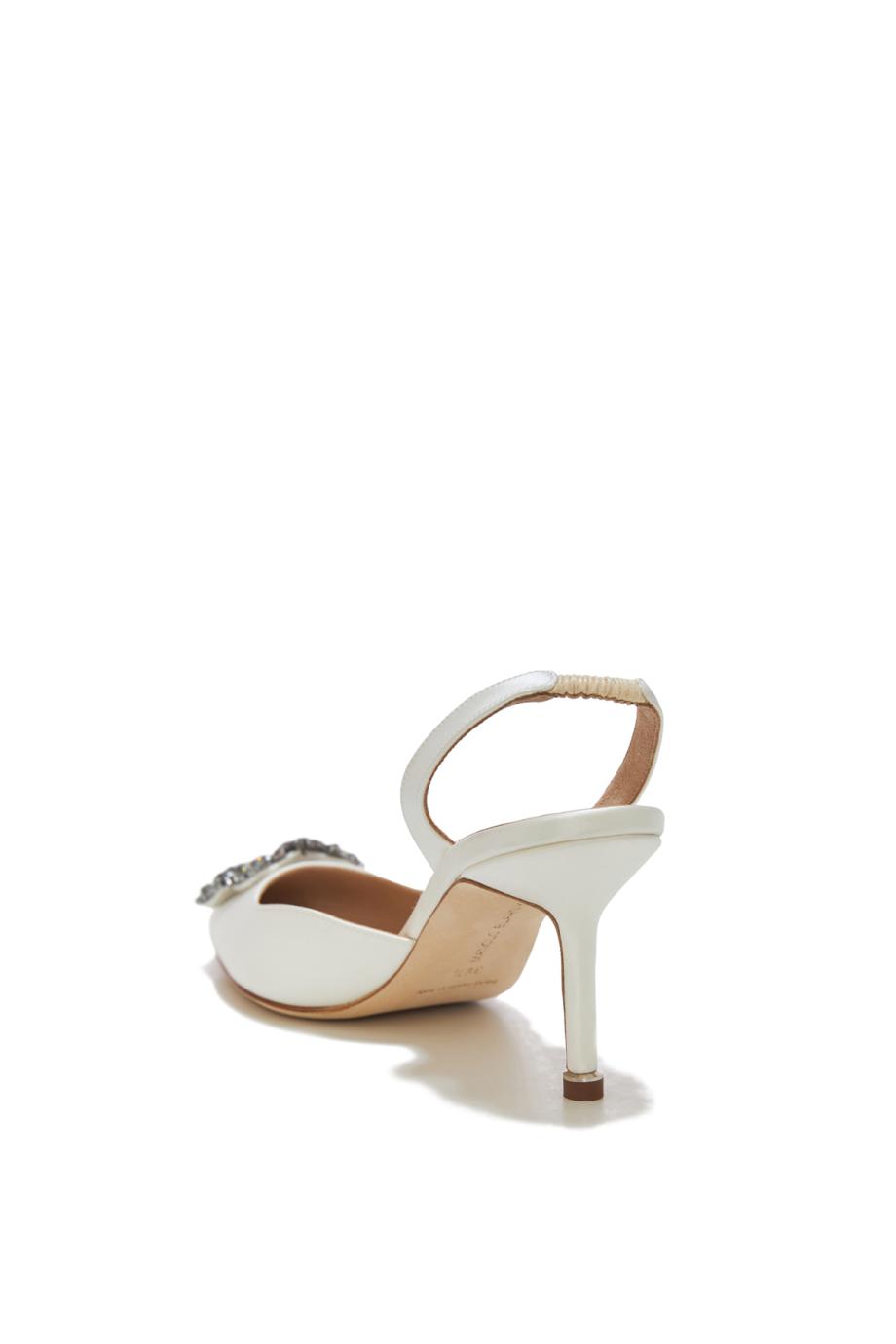 Hangisli 70 embellished satin slingback pumps