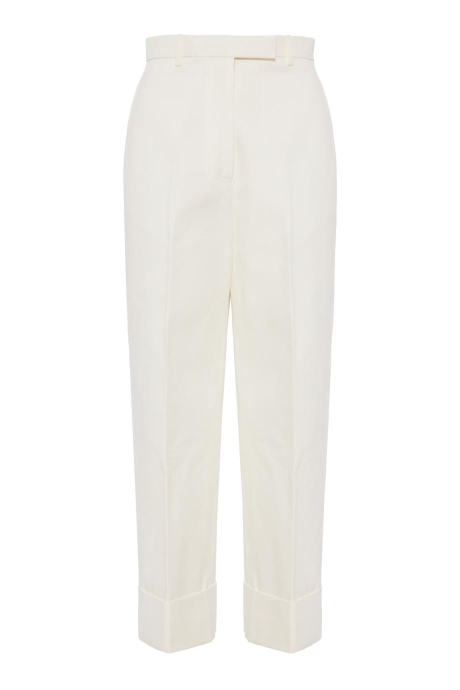 Cotton canvas high waisted trouser