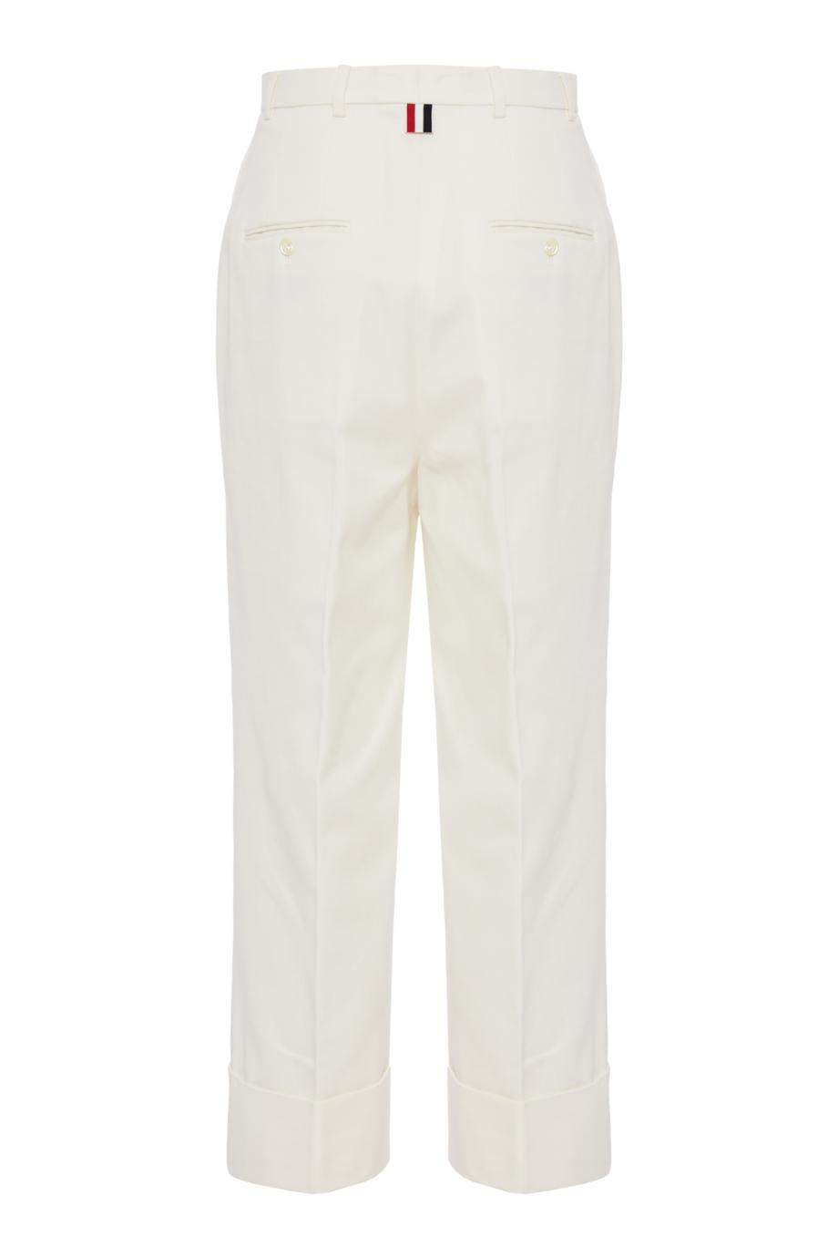 Cotton canvas high waisted trouser