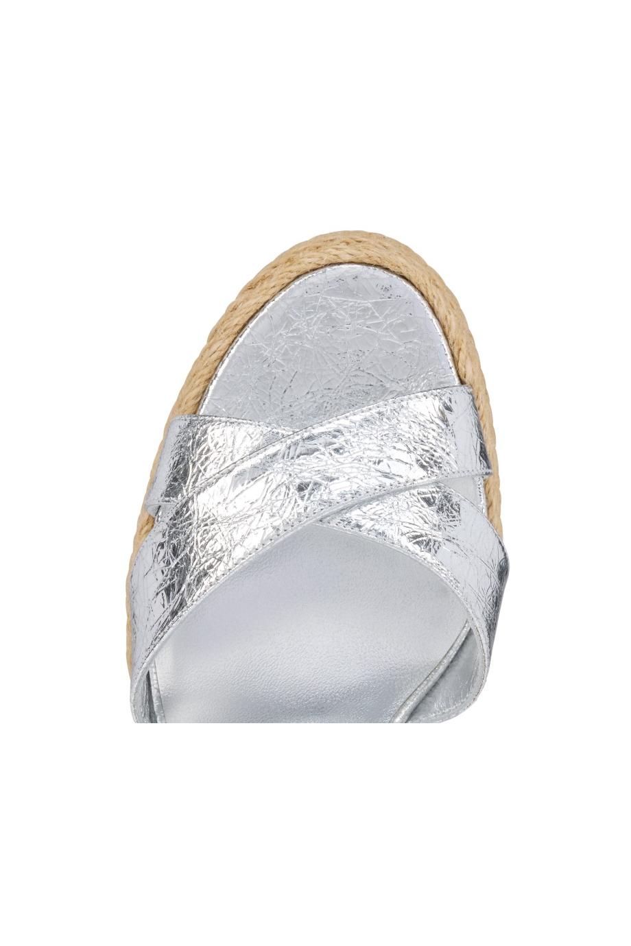 Calaka 85 leather and raffia sandals