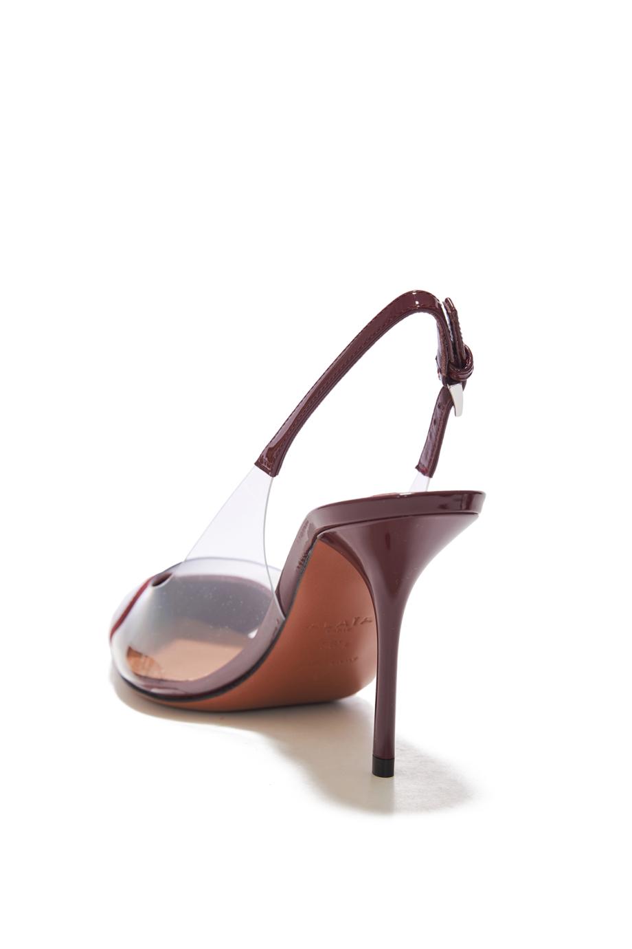 Le cœur slingbacks in patent lambskin 90 pumps