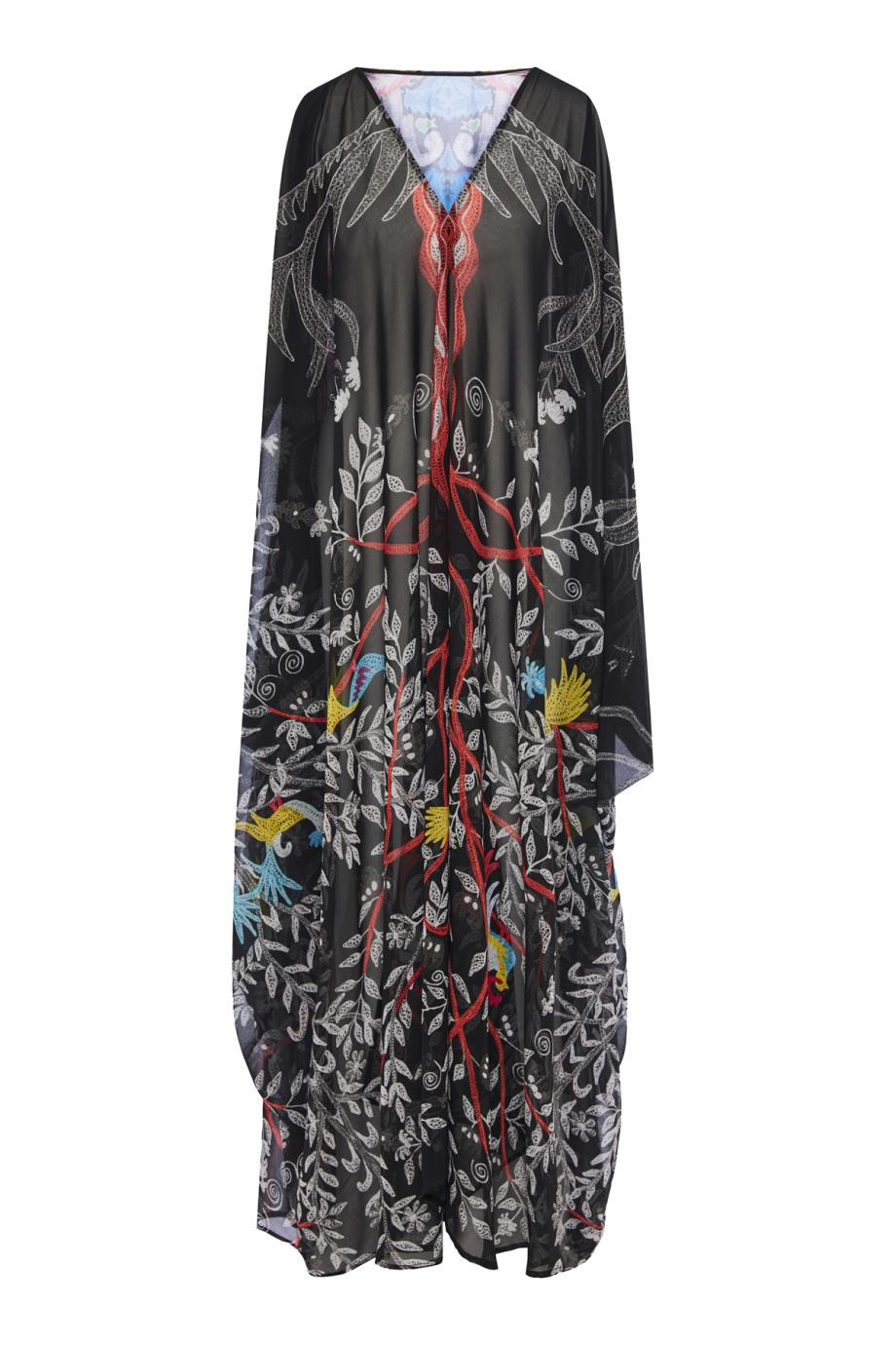 40 Whispers of the Earth silk-blend kaftan