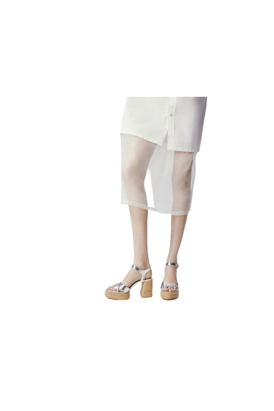 Calaka 85 leather and raffia sandals