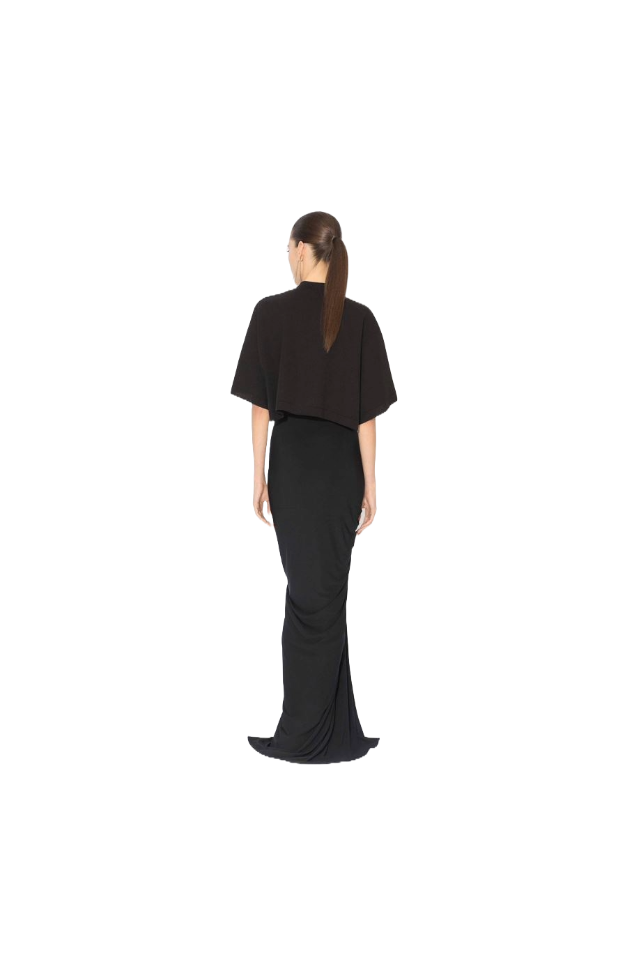 Ruched stretch-jersey maxi skirt