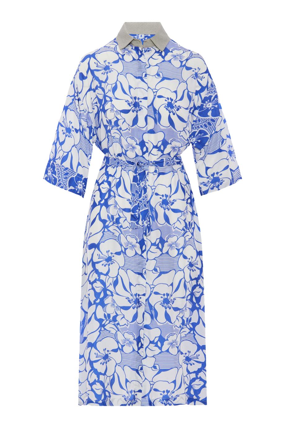 Maneno printed satin midi dress